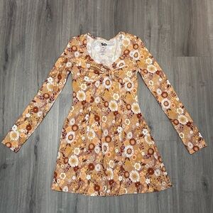 ❥𝗦𝗢: Floral Long Sleeve Dress